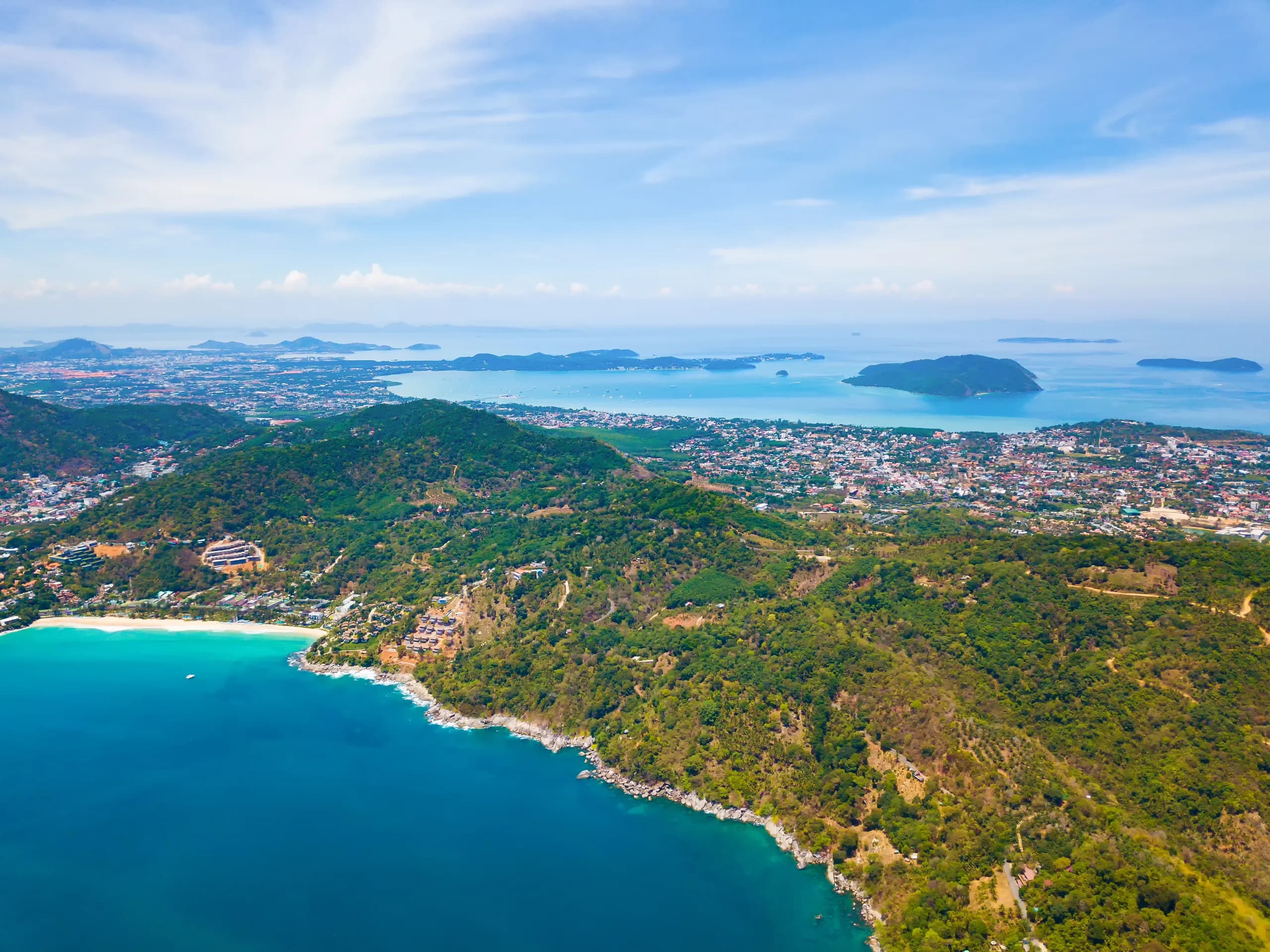 Cape on Phuket's east coast with panoramic sea views