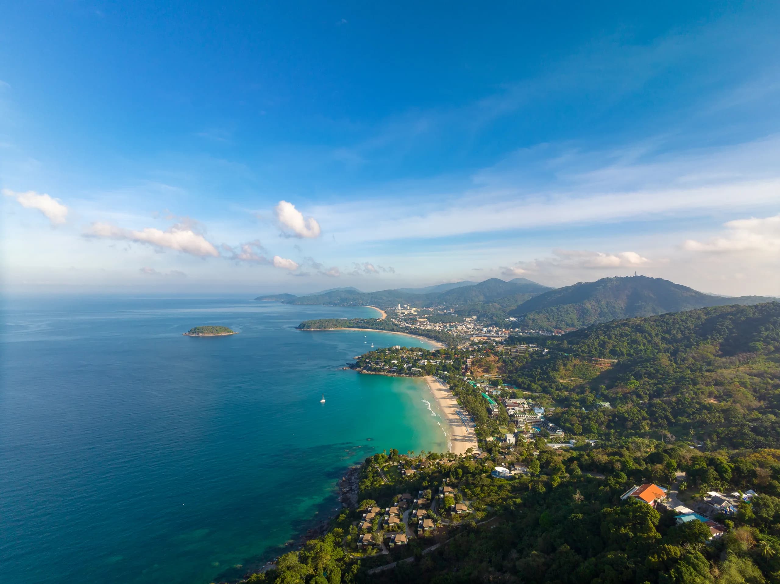 Southern Phuket coastline around Rawai and Nai Harn